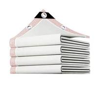 Tela de sombra 90 % resistente a los rayos UV con ojales, malla blanca para exteriores, para plantas de patio, invernadero, perrera, porche, malla de sombra (1 x 3 m)