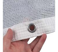 Tela de sombra blanca 50% de bloqueo UV resistente al viento para patio, jardín, terraza, balcón al aire libre, parasol de 7 x 10 m para una protección solar eficaz