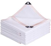 Tela de sombra blanca de 20 x 23 pies para invernadero, patio, verduras, plantas, gallineros, cubierta de jardín duradera con ojales reforzados para una máxima protección