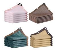 Tela de sombra con protección UV, toldo de malla verde resistente al desgarro para balcón y jardín, permeable al aire y al agua, 6 x 6 m, reforzado con ojales