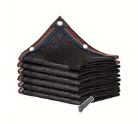 Tela de sombra duradera de 1 x 2 m, color negro, para exteriores, toldo de malla resistente a los rayos UV con ojales, red de sombra para jardines y patios