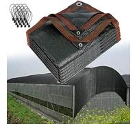 Tela de sombra negra de 7 x 28 pies, lona de malla resistente a los rayos UV con ojales para invernadero de jardín, gallinero, granero y protección de plantas