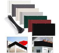 Tela de sombra negra resistente a los rayos UV, 140 x 1000 cm, para jardín, patio trasero, terraza, valla duradera con cuerda y bridas para cables, perfecto para soluciones de sombra al aire libre