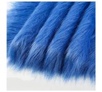 Tela de Tapicería de Piel Sintética Suave y Liso Tela de Peluche Artificial 12cm Pelo Largo Long Faux Fur Fabric Tela de Felpa para Disfraces de Halloween Cosplay Moda Decoración 50x180cm(Color:Blue 5