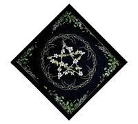 Tela de Tarot,Mantel de Tarot Cuadrado,Tapete de cartas del tarot | 19,68 X 19,68 pulgadas de tela espiritual ritual, tela de lectura de tarot, mantel tapiz de tela de altar, cubierta de mesa de tarot