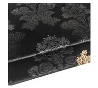 Tela de Terciopelo en Relieve Tejido de Tapicería por Metro 140c Ancho Para Decoración del Hogar, Artesanía Costura, Cubierta de Silla de Sofá, Cortina(Color:NEGRO)