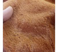 tela de terciopelo peluche Tela de felpa 5 mm for hacer tú mismo, tela gruesa, patchwork sólida, bolsas, ropa muñecas, material decoración para decoración del hogar(Brown,48x50cm)