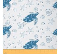Tela de tortuga marina de The Yard, Sealife para tapicería y detalles del hogar, tela temática oceánica para acolchar, costura, manualidades, 5 yardas
