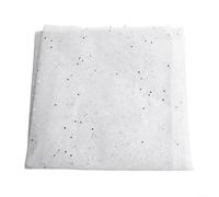 Tela de tul con purpurina 150x91cm Sheer Pink Blue Silver (blanco plateado) | Para una textura transparente brillante, acabado elegante, opciones de plata azul rosa, tamaño de 150 x 91 cm