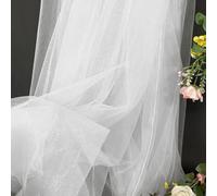 Tela de tul de organza blanca - 3 m x 160 cm, tela de tul por metro, para manualidades, mesa, fiesta, arco, boda, decoración, falda de tul