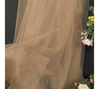 Tela de tul de organza marrón - 5 m x 160 cm, tela de tul por metro, para manualidades, mesa, fiesta, arco, boda, decoración, falda de tul
