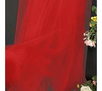 Tela de tul de organza roja - 5 m x 160 cm, tela de tul por metro, para manualidades, mesa, fiesta, arco, boda, decoración, falda de tul, velo