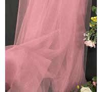 Tela de tul de organza rosa, 5 m x 160 cm, por metro, para manualidades, mesa, fiesta, arco, boda, decoración, falda de tul