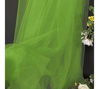 Tela de tul de organza verde - 3 m x 160 cm, tela de tul por metro, para manualidades, mesa, fiesta, arco, boda, decoración, falda de tul