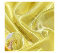 Tela de tul suave, Organza Fabric By The Meter Multicolor 100cm x 150cm For Sewing Dresses And Costumes(12 Yellow)