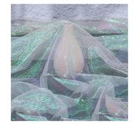 Tela de tul suave, Pleated Textured Fabric Multicolor 140cm x 100cm Sold By The Meter(Beige)