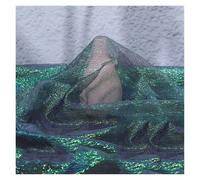 Tela de tul suave, Pleated Textured Fabric Multicolor 140cm x 100cm Sold By The Meter(Black)