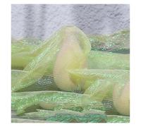 Tela de tul suave, Pleated Textured Fabric Multicolor 140cm x 100cm Sold By The Meter(Yellow)