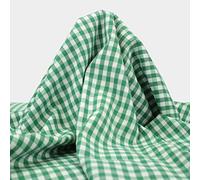 TELA DE VICHY DE CUADROS GRANDES DE ANCHO 160cm POR METRO (VERDE, 5)