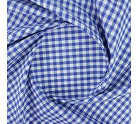 TELA DE VICHY DE CUADROS MEDIANOS EN COLORES LISO ANCHO 160 cm POR METRO (AZUL, 3 METROS)