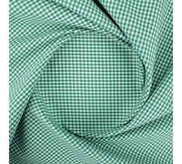 TELA DE VICHY DE CUADROS PEQUEÑOS DE ANCHO 160 cm POR METRO (VERDE, 1 METRO)