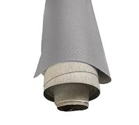 Tela de vinilo de piel sintética perforada de EU Fabrics, material para automóvil, tapicería de piel sintética para autocaravanas y camionetas (gris, 1 metro x 138 cm)