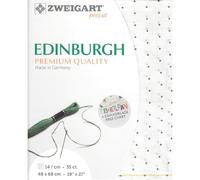 Tela EDINBURGH Precut 35 ct. 3217 color 1409 mini puntos blanco gris tela de costura 100% lino para bordado 48 x 68 cm