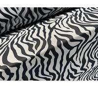 Tela elástica de la moda del spandex de la red de la malla del poder, por metro - estampado animal de cebra - negro y blanco