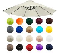 Tela Estándar 2.0m 2.5m 2.7m 3.0m 6/8 varillas, Duradero Anti-UV Cubierta Exterior para Jardín Terraza，Top oscuro，250 cm (6 costillas)