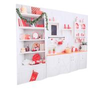 Tela Fondo Fotográfico Navideño 3D para Cocina y Pared | Decoración Festiva para Fotos, Impresión Nítida, Uso en Casa y Redes Sociales