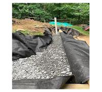 Tela geotextil de jardinería, 1 pieza tela no tejida 7 oz - Barrera contra malezas premium for drenaje, control erosión y paisajismo(1.5mx45m/4.9ftx147.6ft WxL)