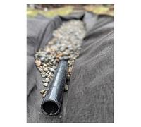 Tela geotextil de jardinería, 1 pieza tela no tejida resistente 5 oz for drenaje francés, entrada, estabilización del suelo y control malezas(Black,1mx15m/3.3ftx49ft)
