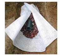 Tela geotextil de jardinería, 1 pieza tela no tejida resistente 5 oz for drenaje francés, entrada, estabilización del suelo y control malezas(White,1.5mx30m/4.9ftx98.4ft)