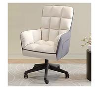 Tela gris tapizada silla de sofá individual giratoria con ruedas para escritorio Oficina Sillón de respaldo alto Silla de salón para sala de estar Lectura Vanity Sillas de computadora Pie de pulpo