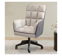 Tela gris tapizada silla de sofá individual giratoria con ruedas para escritorio Oficina Sillón de respaldo alto Silla de salón para sala de estar Lectura Vanity Sillas de computadora Pie de pulpo