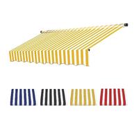 Tela impermeable de repuesto para toldo, cubierta multiusos para solárium, color amarillo y blanco, ideal para protección al aire libre y solución de sombra