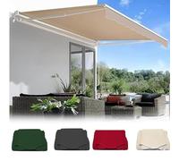 Tela impermeable resistente al desgarro para toldo al aire libre, ventana y puerta, 4 x 3,5 m, marco no incluido, solución de sombra beige