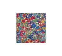 Tela Liberty Fabrics Margaret Annie Flores Azulonas y Rojas