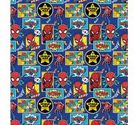 Tela Marvel Spider-Man Algodón 112cm Ancho Por Metro (100% Algodón Ideal Para Manualidades Acolchar Ropa Infantil) (Fuera De Caja)