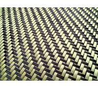 Tela mixta de Kevlar amarillo de fibra de carbono de 1M de ancho, tela de sarga de Kevlar de carbono de 2x2, fibra de aramida de 20 "/ 50cm de ancho 3K 200gsm 1100D ( Color : 0.5m x 1m a slice )