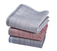 Tela Mouchoirs Hombre Premium 100% Algodón Shaggy - 45cm x 45cm - 3 Piezas - Modelo V12019