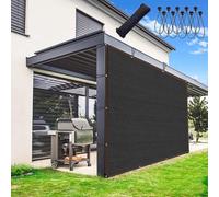 Tela negra 90 % para pérgola de 13 x 24 pies con ojales, ideal para plantas suculentas, tomates, perreras, graneros, ganado y gallineros
