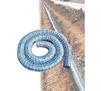 Tela no tejida con alambre de acero, tubo de drenaje francés corrugado, manguera permeable flexible for jardín de 5 cm/2 pulgadas for césped y aceras.(7m/23ft)