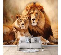 Tela no Tejida Murales Decorativos Pared 3D LeóN Lindo Fotomurales 150x105 cm Animal Poster Resistente Impermeable Fácil de limpiar Papel Pintado Pared Dormitorio Cafeterías Galerías Oficinas