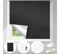 Tela Opaca para protección Solar, 150 x 300 cm, Protector de privacidad para Ventanas, 100% Tela ciega apagón para Viajes, lámina Opaca para Ventanas, Cubierta Temporal para Ventanas de Dormitorio
