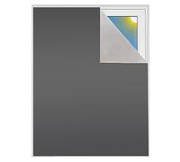 Tela Opaca por Metro | Parasol 100% oscurecimiento | Película térmica para Todas Las Ventanas | Estor sin Agujeros | protección contra el Calor | Blackout (Gris, sólo Tejido)