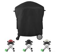Tela Oxford 210d para cubierta Weber Snug-Fit Bag Q1000 Q2000 Series - Funda hidrofóbica resistente al desgarro para barbacoa de almacenamiento (54 x 76 x 69 cm, negro)