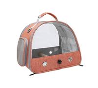 Tela Oxford, madera, bolsa transportadora de pájaros de PVC, jaula de viaje para pájaros, jaula transparente para hámsters pequeños, conejos, loros, 11.81 x 9.45 x 10.24 pulgadas, transpirable para