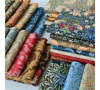 Tela para coser 1 pieza de tela de algodón con impresión digital clásica de flores impresas a mano suministros de manualidades por medio metro (LCH 20)