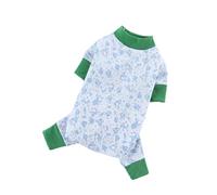 Tela para mascotas, cómoda, resistente al viento, patrón de dibujos animados, ropa de cuatro patas, suéter de respaldo para cachorros, mameluco para mascotas de interior